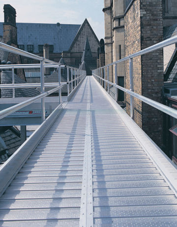 Shoring system temporary fall protection